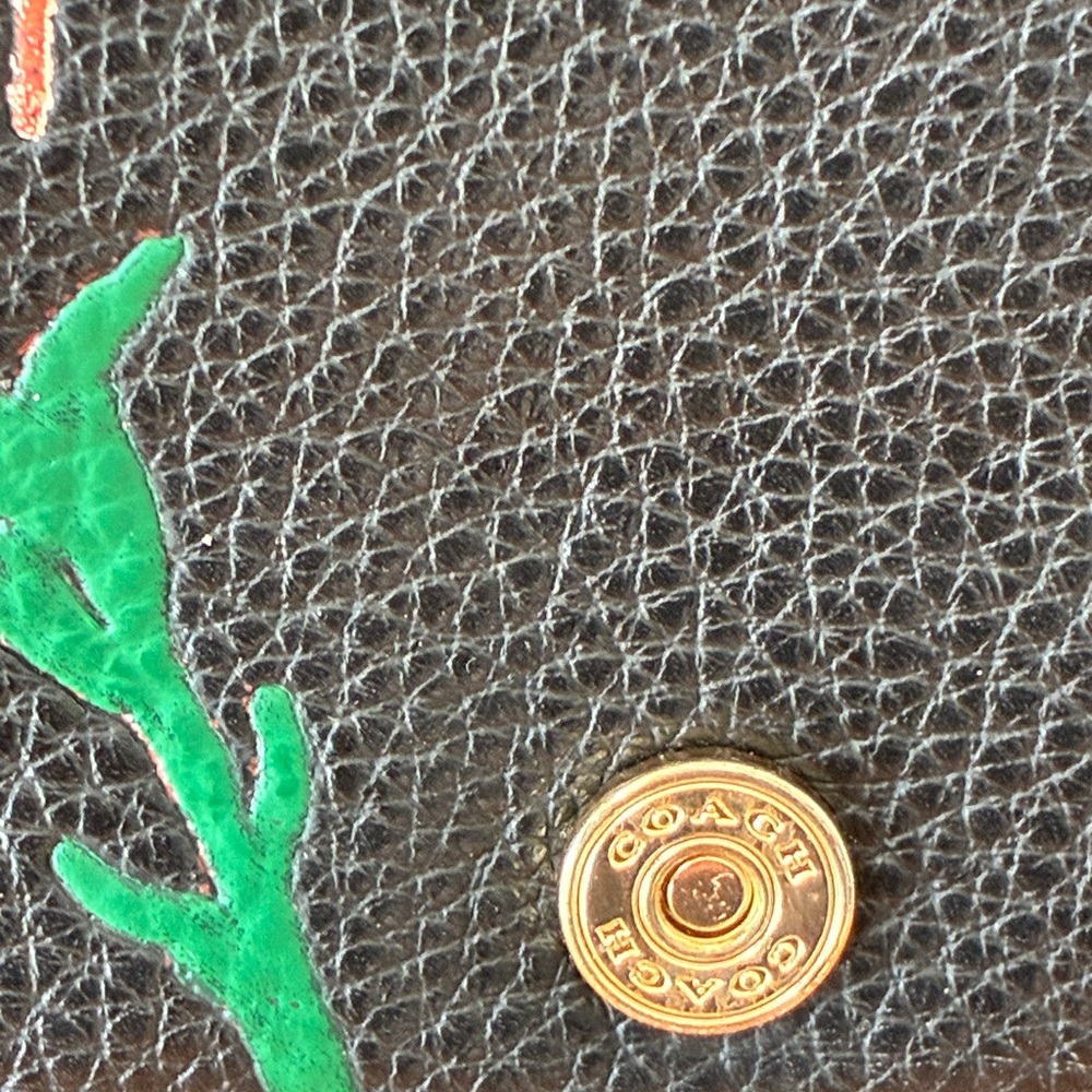 Coach Black Crossbody Bag with Floral Design - Picture 10 of 10